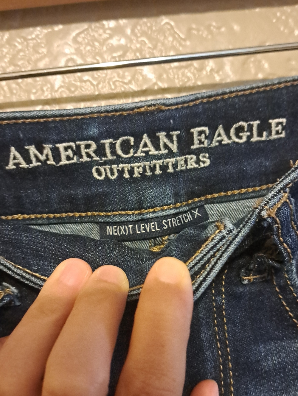 American Eagle Outfitters dark blue denim mini skirt. Size 2 Regular. - Picture 3 of 9